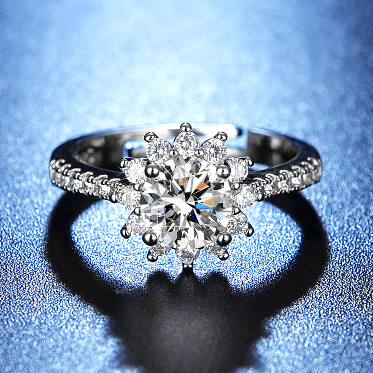 Moissanite Ring For Women Sunf - огляд і ціна Moissanite Engagement Ring 1 Carat