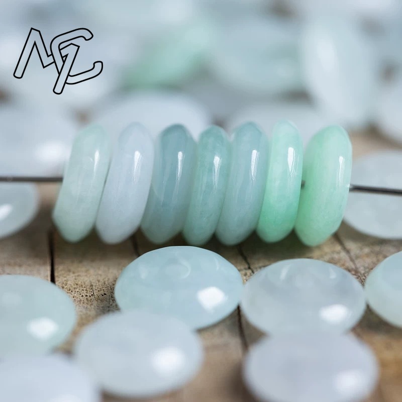 10pcs Natural Emerald White Ja - огляд і ціна Bracelets