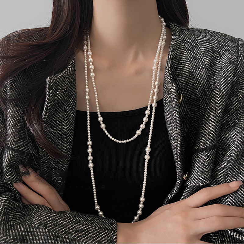 Vintage Long Multi Layered Pea - огляд і ціна Pearl Choker Necklace Vintage
