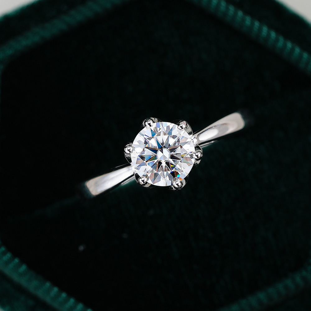 JoyceJelly Classic Six-Claw Mo - огляд і ціна Moissanite Engagement Ring 1 Carat