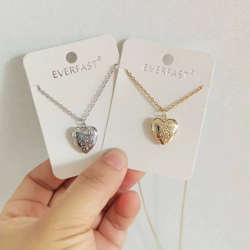 1pc Tiny Heart 14mm Photo Fram - огляд і ціна Heart Locket Necklace Photo